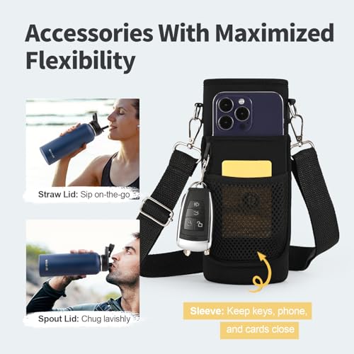 40 oz Insulated Water Bottle with Straw