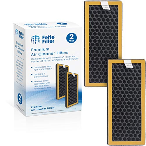 Air Purifier Activated Carbon Filter Compatible with HoMedics TotalClean PetPlus. Compare to Part # AT (2 Count)