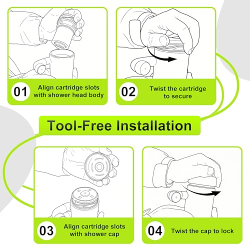 Shower Filter Cartridges Compatible with Delta Clarifi (3 Count)