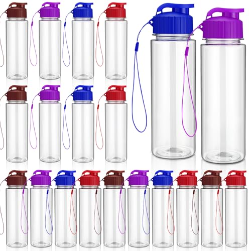 20 Pcs 17 Oz Plastic Water Bottles Bulk Sports