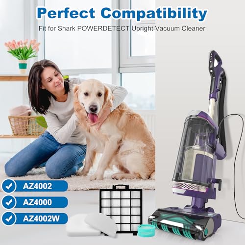 AZ4002 AZ4000 AZ4002W HEPA Filter Replacement Compatible with Shark POWERDETECT Upright Vacuum Cleaner and Shark Powered Lift (17 Count)