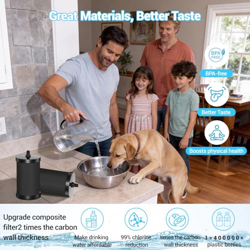 4 Pack Replacement Water Filters for Alexapure 2387 Pro