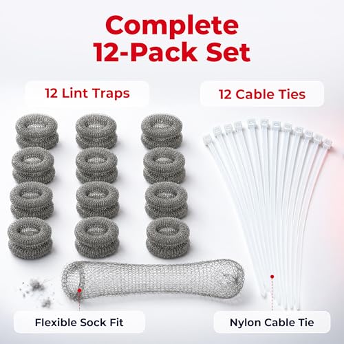 Washing Machine Lint Trap Stainless Steel 12 (12 Count)