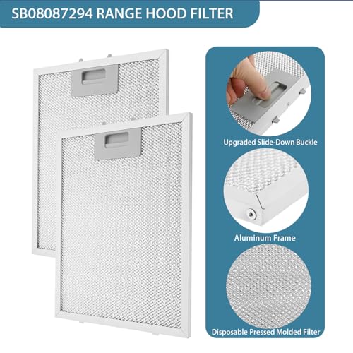SB08087294 Range Hood Filter Compatible with Broan 11.75" x 9.40" 2 Pack (2 Count)