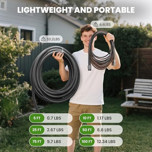 5FT Garden Hose Lay Flat Lightweight Flexible Water Hose