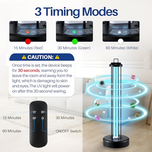 100W UV Light with Ozone Purifier for Room