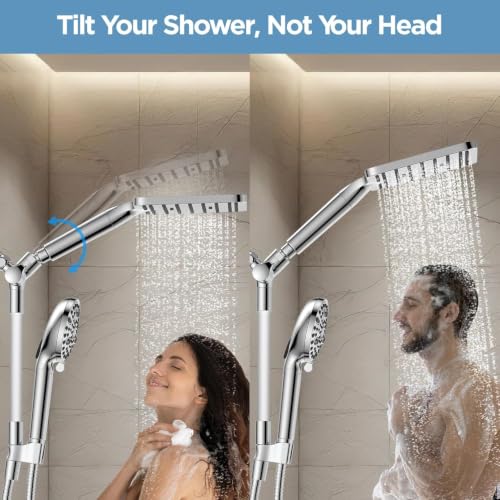 Dual Filtered Rain Shower Head Combo