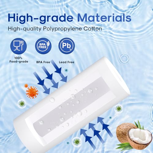 Whole House Sediment Water Filter 5 Micron 10" x 4.5" Compatible with Culligan RFC (2 Count)