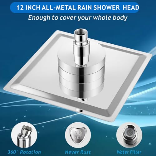 Rain Shower Head with Filtered