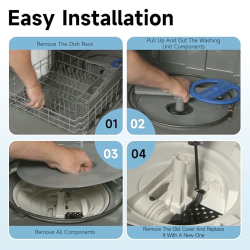 Dishwasher Sump Cover and Filter Inlet Pump Plate Compatible with Frigidaire Kenmore Crosley White