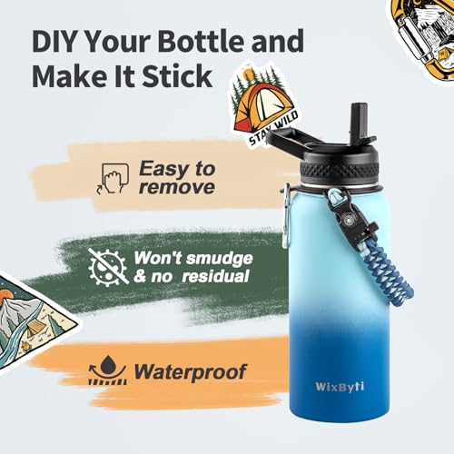 32 oz Insulated Water Bottle with Straw