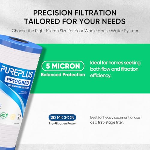 AP810 Whole House Grooved Sediment Water Filter (3 Count)
