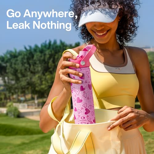 Insulated Water Bottle with Straw Stainless Steel Water Bottle
