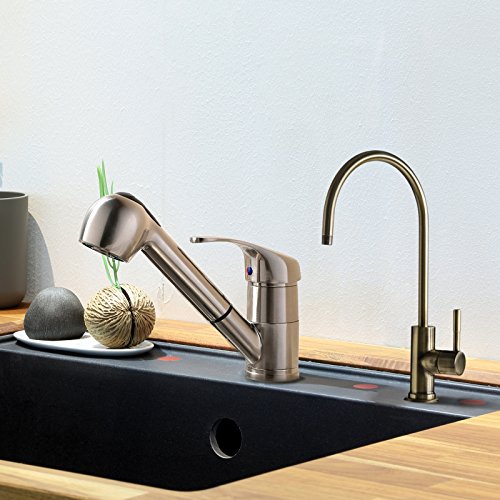 GA1-AB Heavy-Duty Contemporary Non-Air Gap RO Faucet – Premium Lead-Free Design for RO Filtration Systems & Bar Sinks, Antique Brass