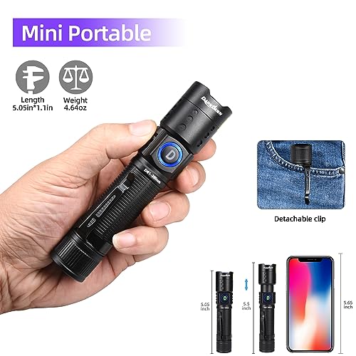 UV Flashlight 395nm Black Light Mini USB Rechargeable Ultraviolet LED Blacklight Woods Lamp Powerful Fluorescent Portable Detector for Pet Urine Stains