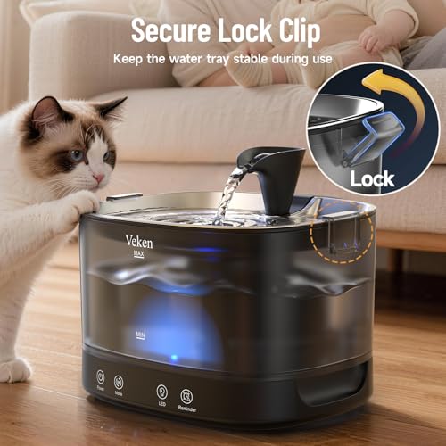 85oz 2.5L Cordless Cat Water Fountain for Cats