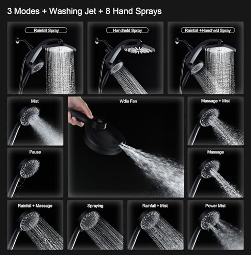 12" High Pressue Rain Shower Head with Handheld