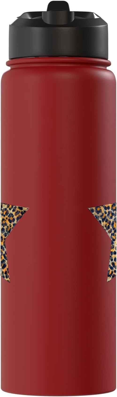 Star Shape - Cute Cheetah Leopard Print Graphic Stainless Steel Insulated Water Bottle
