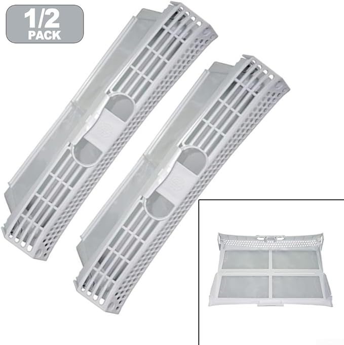 01000435 Dryer Lint Filter Fit For BOSCH Tumble/Condenser/Heat Pump Dryer And Washing Machine, Fit For Siemens, Fit For Neff, fit For Constructa E.g, Reolace#652184 00652184 01000435(2pcs) - AquaVibe