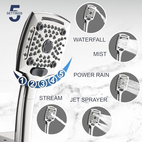 Filtered Rain Shower Head with Handheld Spray
