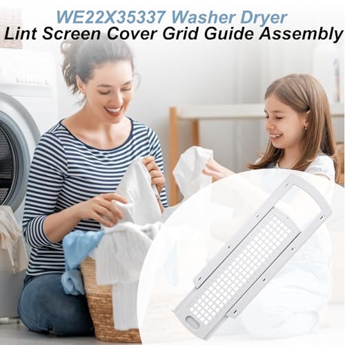 WE22X35337 Washer Dryer Lint Screen Cover Grid And Lint Filter Slide Guide Assembly