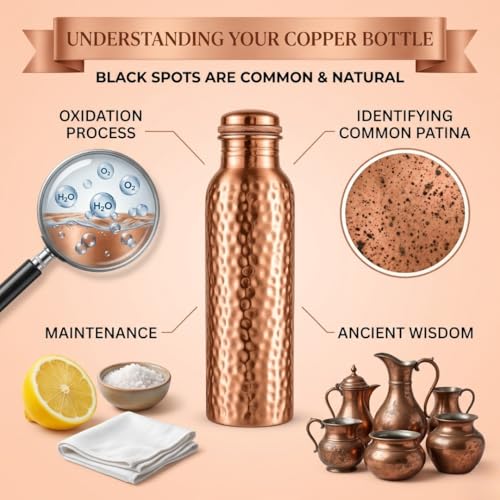 100% Copper Water Bottle 34 Oz
