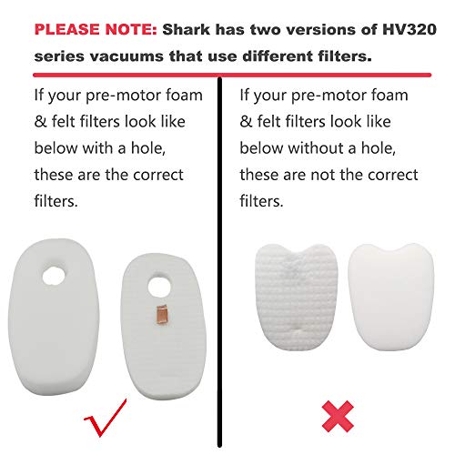 Filter HV320 HV321 HV322 HV325 UV330 Replacement for Shark Vacuum (6 Count)