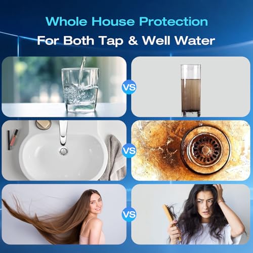 Iron Filter for Well Water 3 Stages Whole House Water Filter