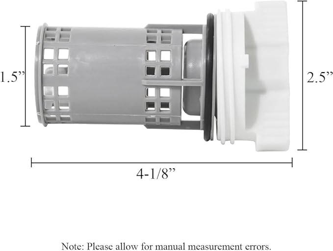 TopHomer DC97-16991B Washing Machine Drain Pump Filter Compatible with Samsung Washing Machine WF42H5600AW/A2, WF42H5000AW, WF42H5000AW/A2, etc. - AquaVibe
