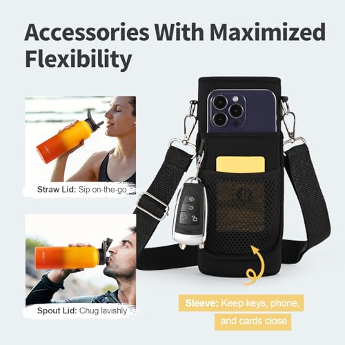 40 oz Insulated Water Bottle with Straw