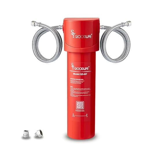 Q5-MF Reduces PFOA&PFOS, Fluoride, Lead, Chlorine,and Odors,0.01 Micron Under Sink Water Filter System, NSF/ANSI 42&53 Certified, Service Life 1 Year.