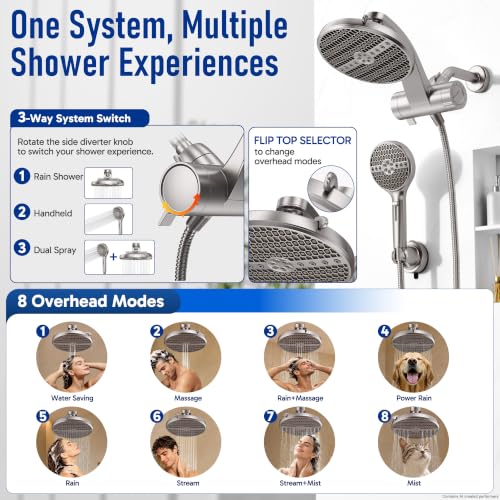 Nickel Filtered Shower Head with Handheld