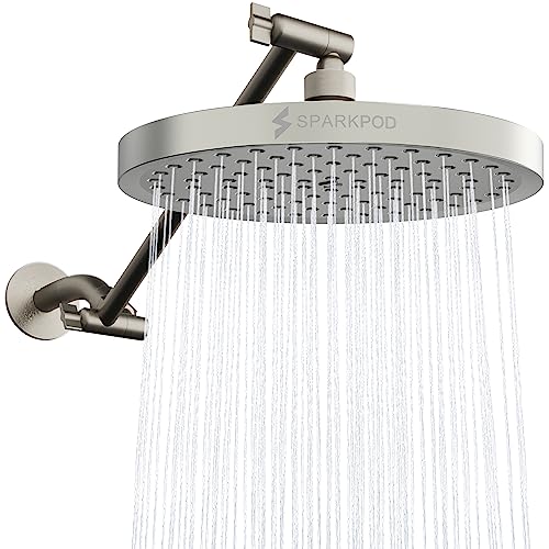 8" Round Rain Shower Head with 11" Shower Arm