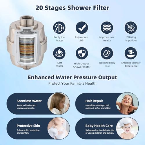 All Metal 12'' Filtered Rainfall Shower Head Combo
