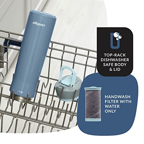 Clybourn Chill Stainless Steel FreeFlow Filter Water Bottle with AUTOSEAL