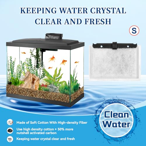 10 Packs Small Aquarium Filters Cartridges for Filter Size 10 and 1 (30 Gram)