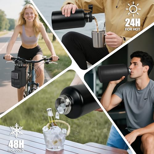 Half Gallon Water Bottle Insulated with Sleeve