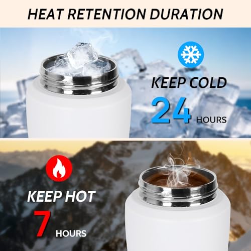 Stainless Steel Water Bottle with Camping Lantern & Night Light