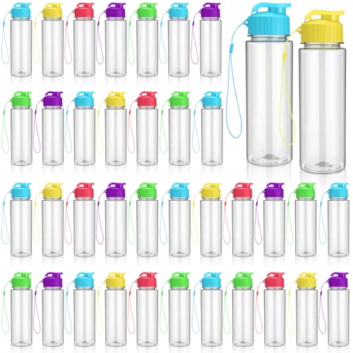 50 Pieces Reusable Plastic Water Bottles Bulk (50 Count)