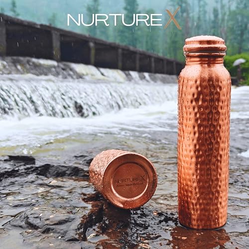 Pure Copper Water Bottle for Drinking 1 L