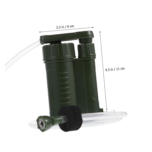 Kisangel 1pc Portable Water Purifier Filter for Hiking Camping Outdoor Survival Water Filter Durable Lightweight Design for Climbing Fishing and Emergency Use