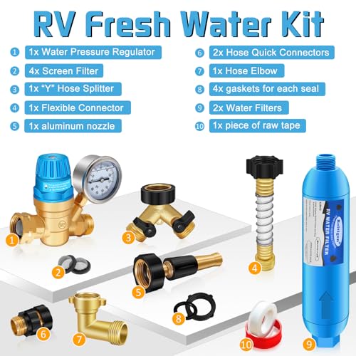 RV Water Pressure Regulator Kit