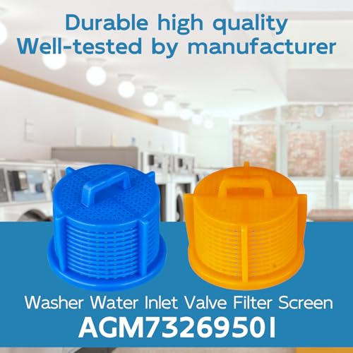 AGM73269501 Washer Water Inlet Valve Filter Screens Compatible For Whirlpool Kenmore Washing Machine Inlet Filter Screen. Replaces AP5202486 1810261 PS3618281. (2 Count)