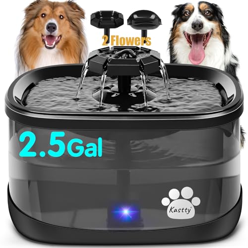 2.5Gal 9.5L Dog Water Fountain 3 Flow Modes Cat Fountain