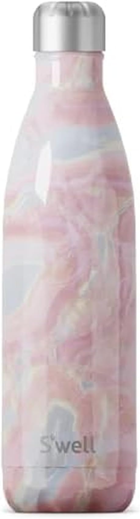 S'well Stainless Steel Water Bottle, 25oz, Geode Rose, Triple Layered Vacuum Insulated Containers Keeps Drinks Cold for 48 Hours and Hot for 24, BPA Free, Perfect for On the Go