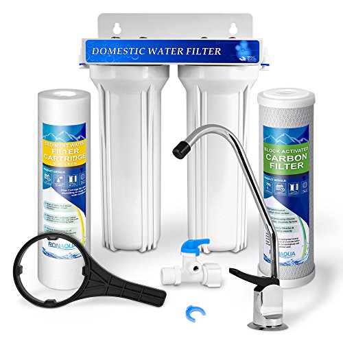 Premium Under Sink Direct Connect Two Stage Water Filtration System with 100% lead
