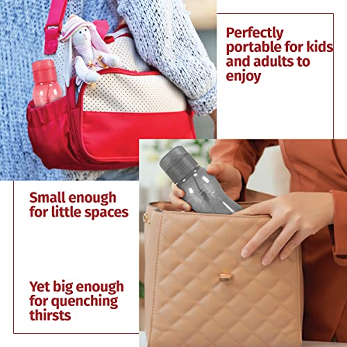 4 pack 6 oz Kids Water Bottle for School Leak Free Flip Lid (4 Count)