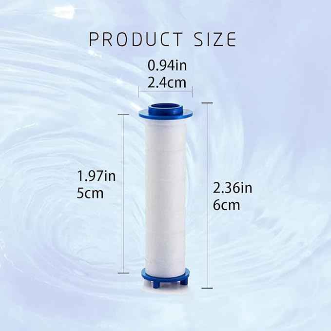 Showerhead Filters, Ion Shower Drops Head Filter, Showerheads Replacement PP Cotton Filter Cartridge, Turbo Showerhead, Shower Head with Filter for Detachable (A10*pc,2.36in/6cm)