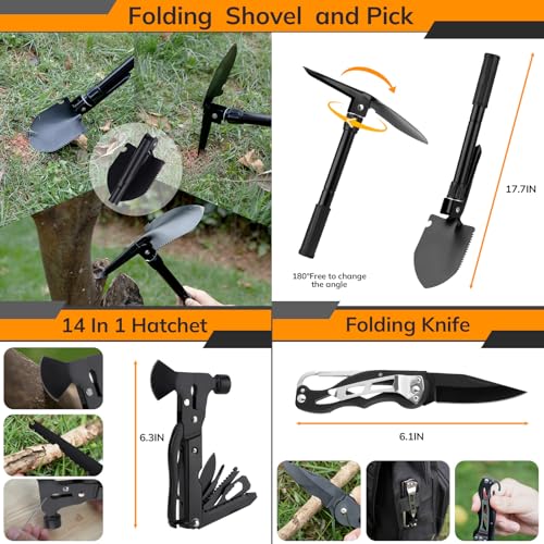 Survival Kit 250pcs Survival Tools Tactical Gear and Trauma Bag