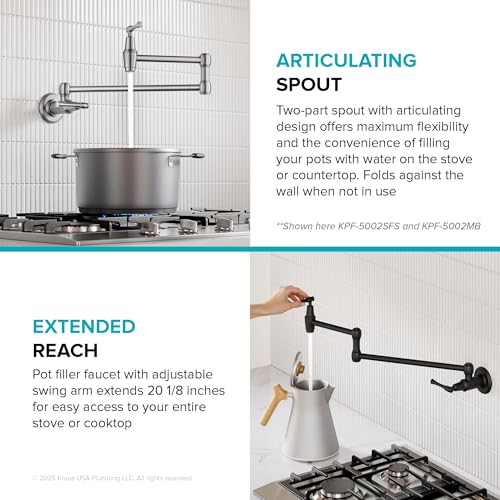 Allyn Pot Filler Faucet with Retractable Arm